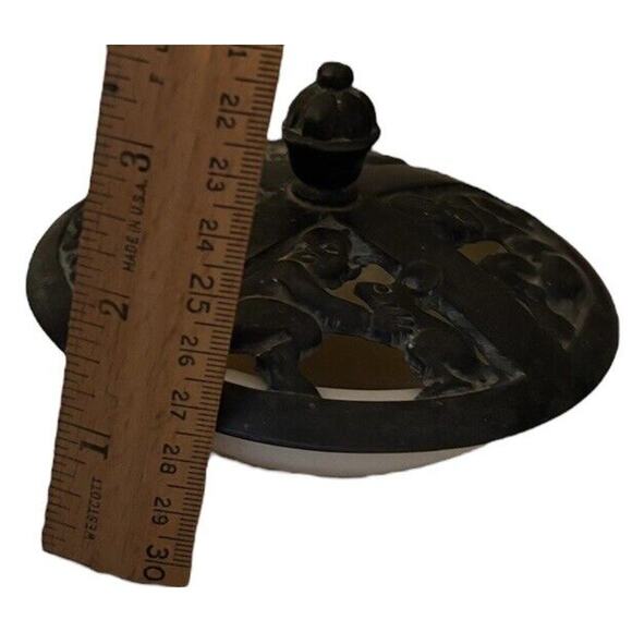 Baby Satyrs Rare Bronze and Alabaster Art Deco Bowl from Denmark - Picture 8 of 11